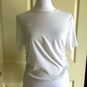 Sz L crop top adjustable simple basic tee